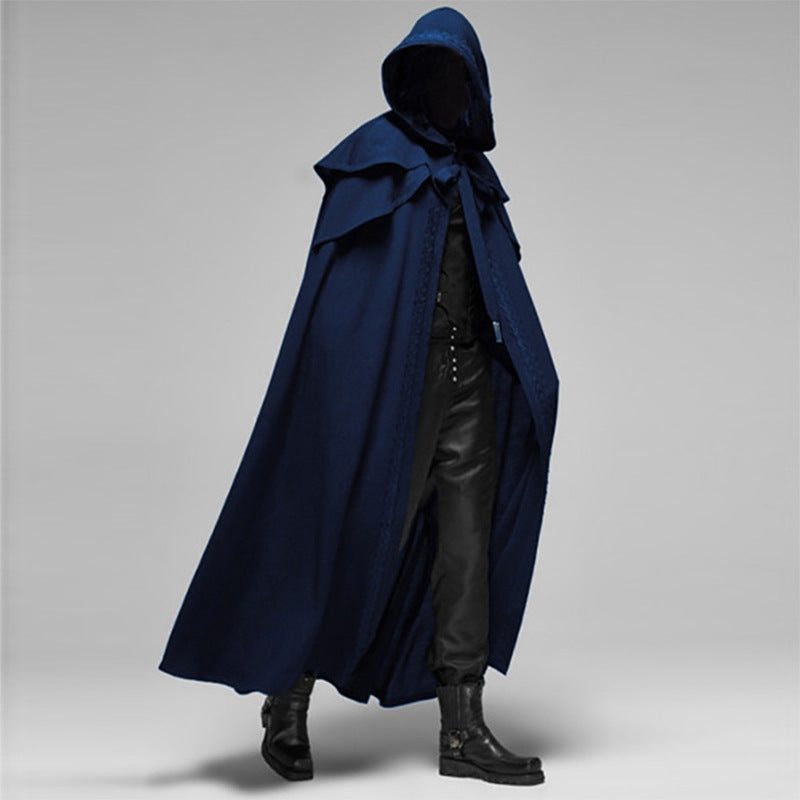 Halloween Party Medieval 4-color Cloak Gothic Men&#039;s Long Cloak