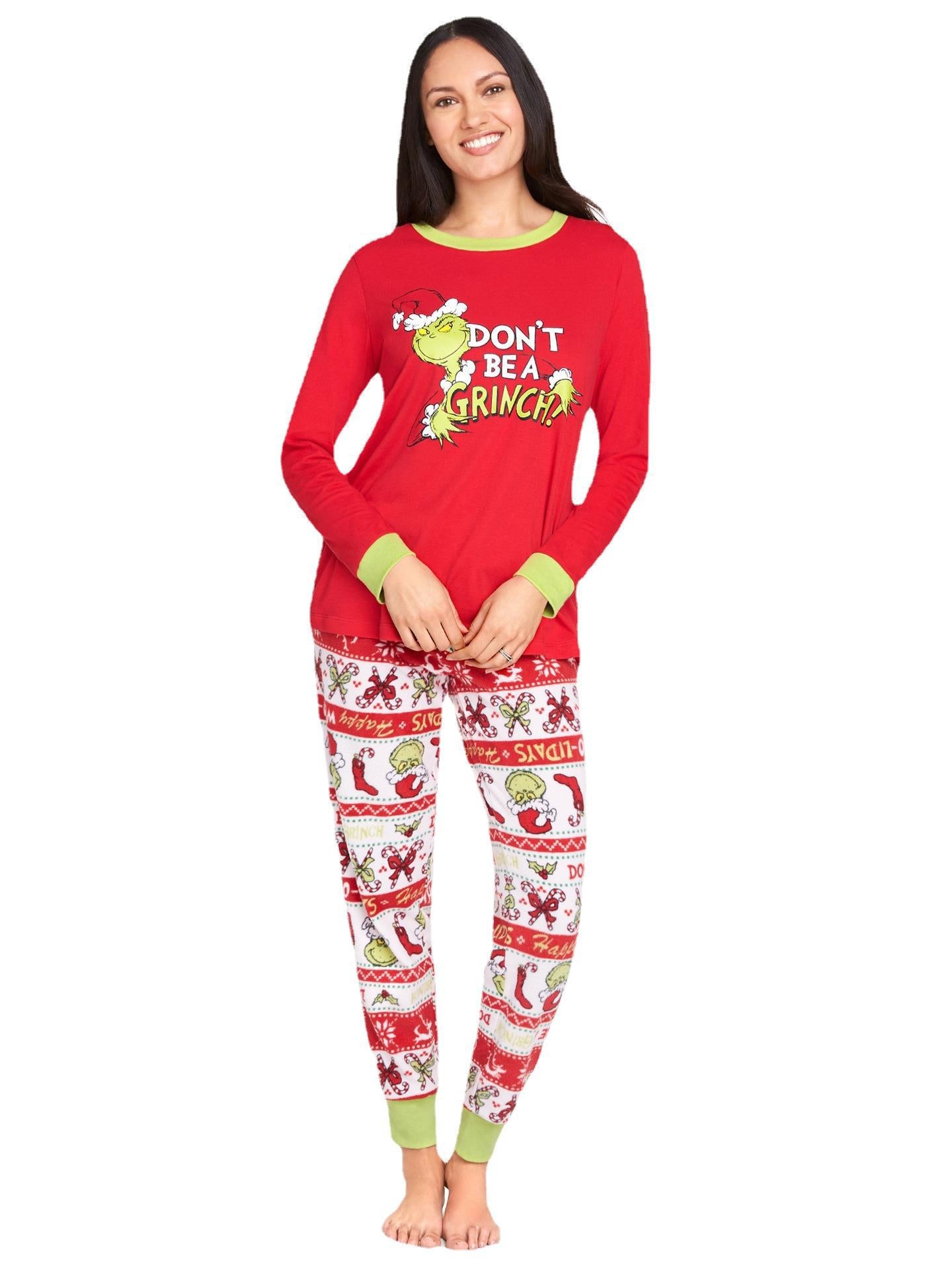 European And American Parent-child Clothing Autumn 2022 Family Clothing New Family Of Four Cartoon Christmas Suit Trendy One Piece Dropshipping
