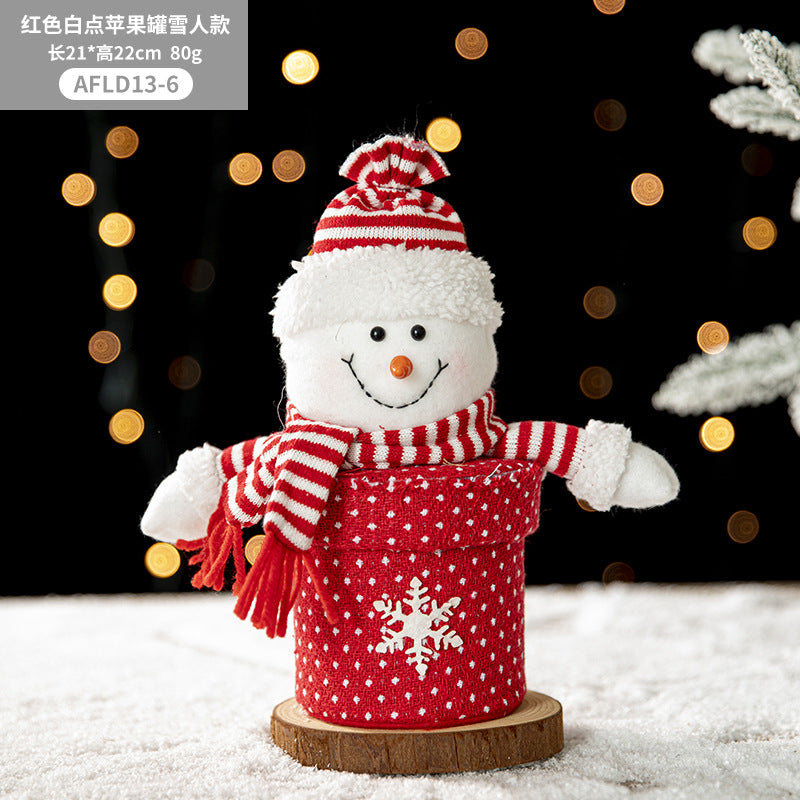 Christmas Gift Box Portable Santa Claus Elk Apple Bag Peaceful Fruit Packaging Box Christmas Eve Gift Bag