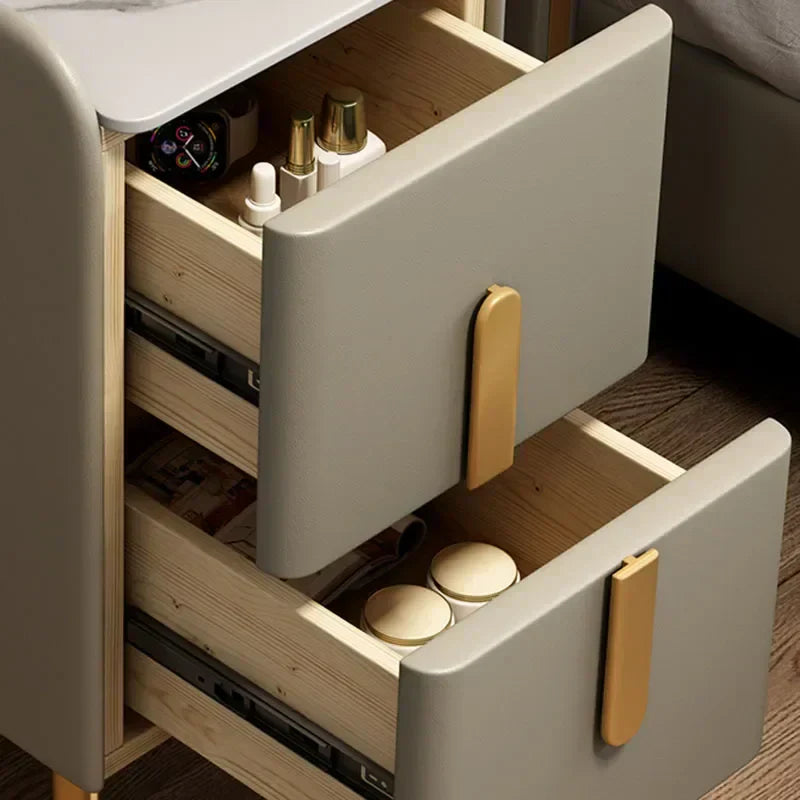 Smart Narrow Nightstand - Wireless Charging, Modern Design-2