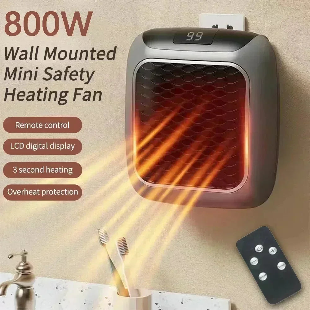 Wall Mounted Mini Bathroom Heater with Remote-1