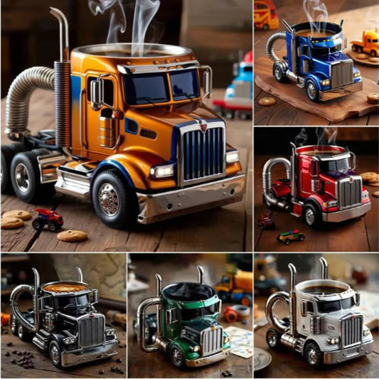 Durable Semi Truck Coffee Mug Handcrafted Family Gift Cup