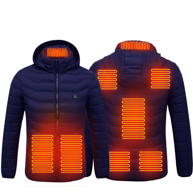 USB Heated Jacket Coat For Men Winter Thermal Warmth