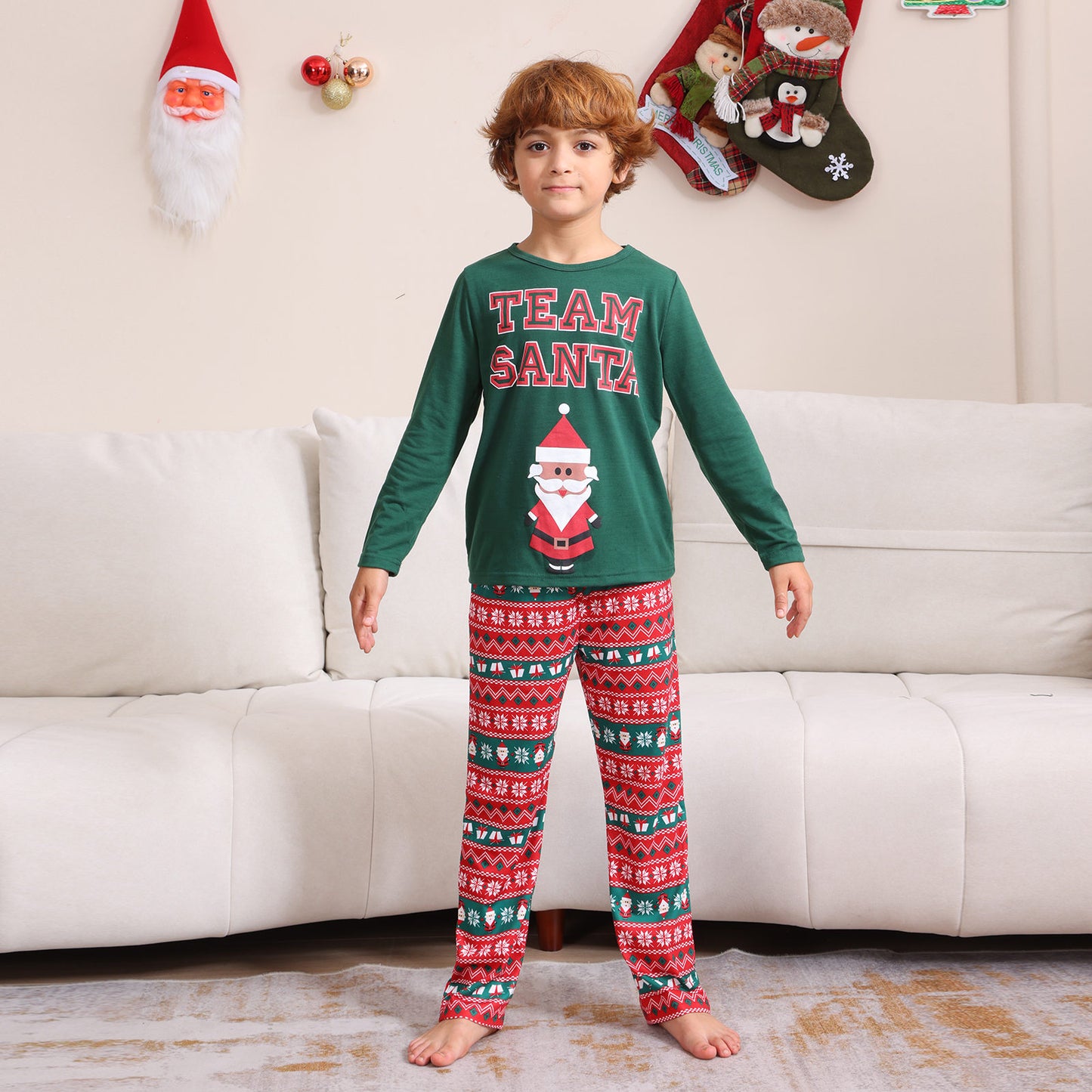 2024 Autumn And Winter Cross-border Europe And The United States Boys And Girls Women&#039;s Clothing Men&#039;s Long Sleeve Trousers New Cross-border Wansheng Family Suit
