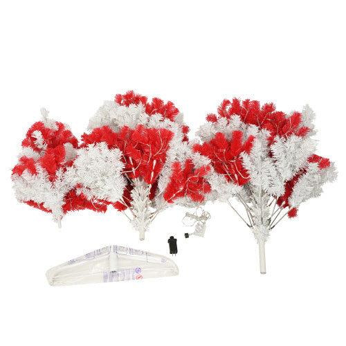 6ft Artificial Christmas Tree With 300 LED Lights And 900 Bendable Branches, Candy Cane Christmas Tree Holiday Decoration, Creative Decorated Trees, Xmas Tree Christmas Decorations