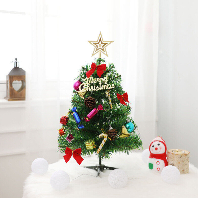 Tabletop Artificial Small Mini Christmas Tree LED Lights Ornament