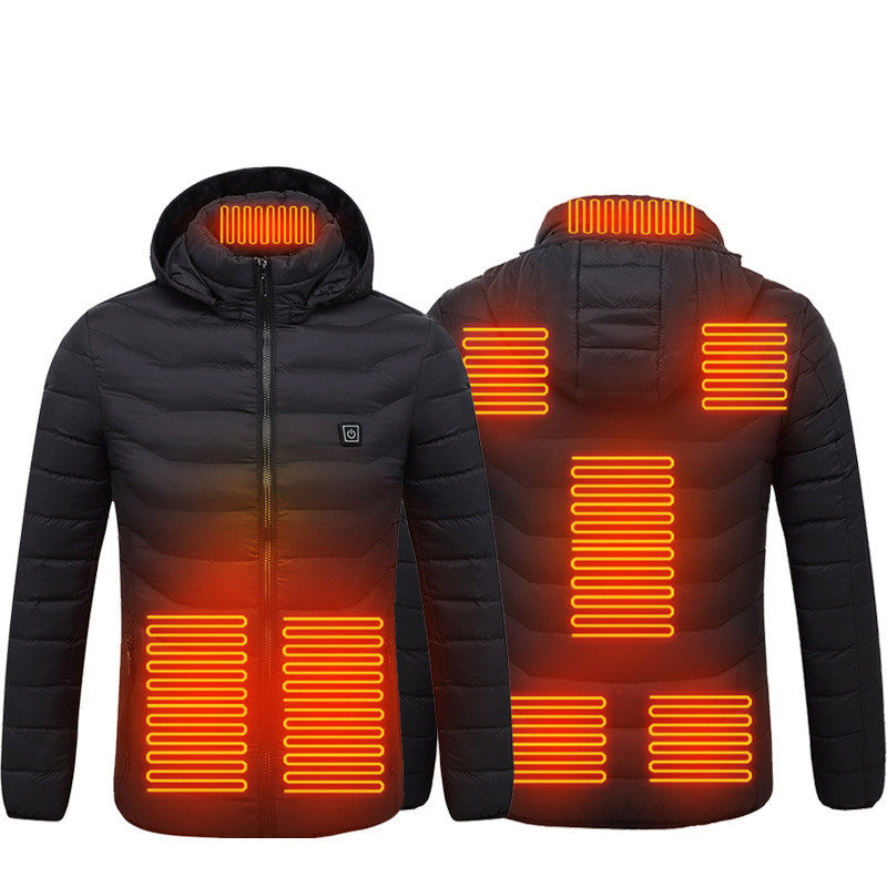 USB Heated Jacket Coat For Men Winter Thermal Warmth