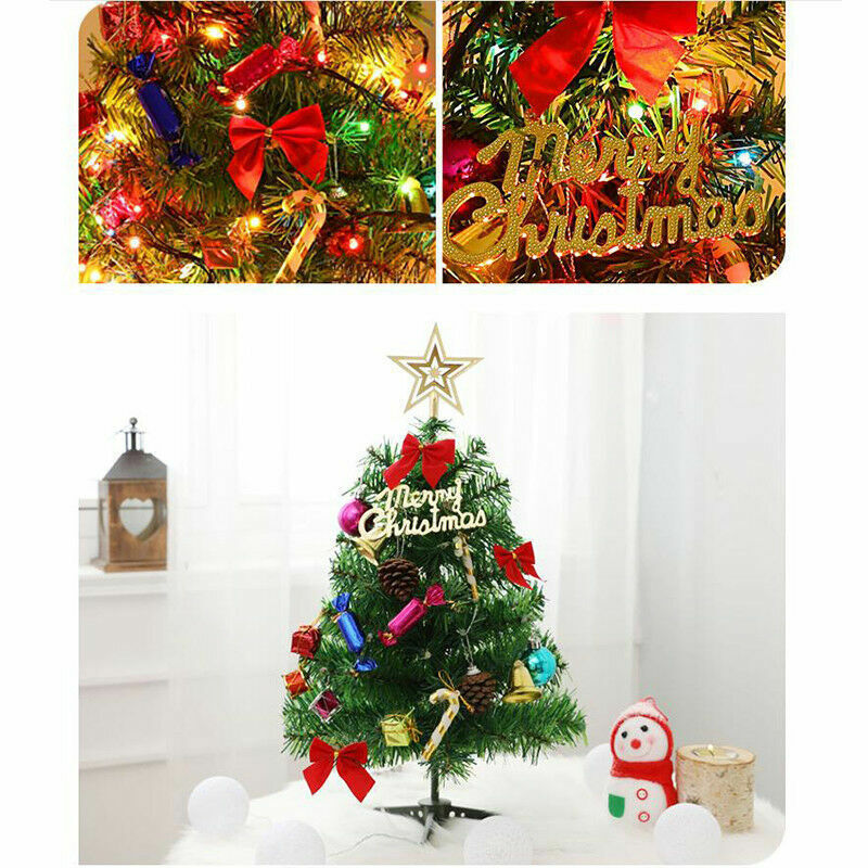 Tabletop Artificial Small Mini Christmas Tree LED Lights Ornament